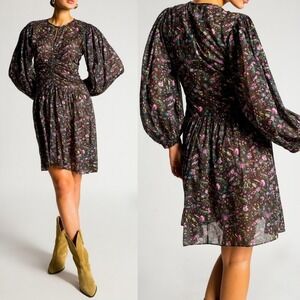 Isabel Marant Étoile Floral‎ Cotton Mini Dress Size 2 Romantic Boho Cottagecore